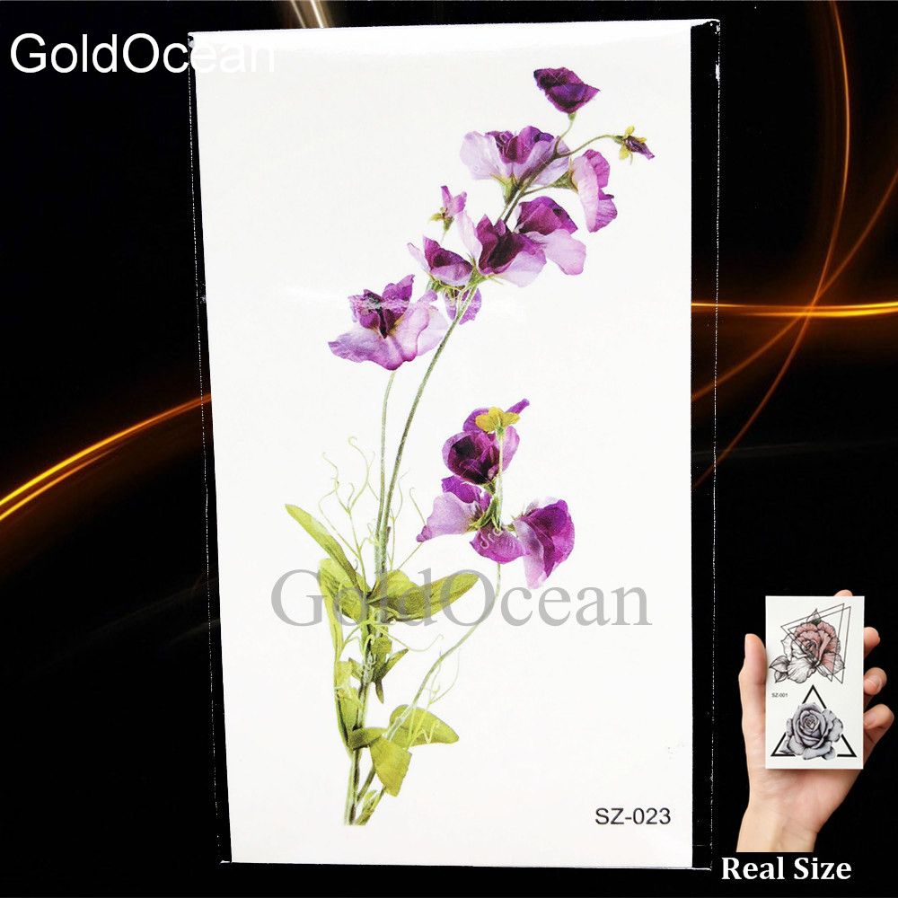 Acheter Noir Temporaire Tatouage Autocollants Hommes Cool Triangle Tigre Lion Transfert Deau Tatoo Femmes Corps Bras Henné Lune Faux Tatouage