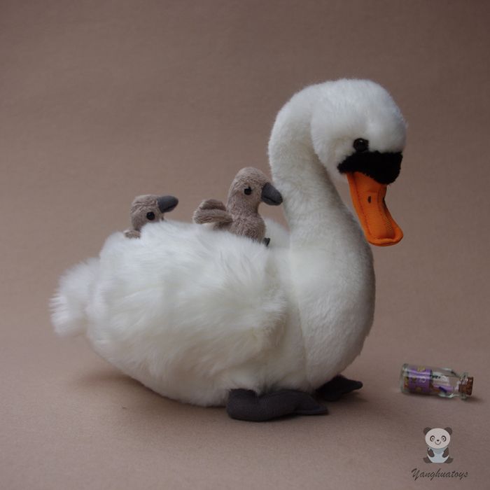 white swan stuffed animal