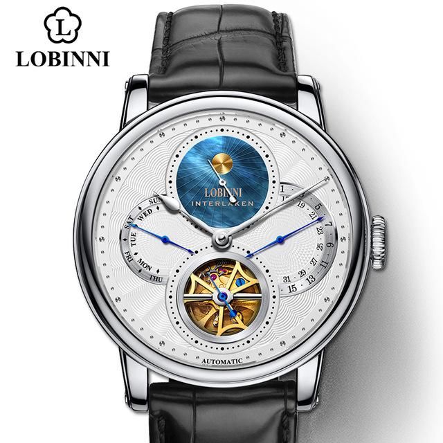 Acquistare LOBINNI Della Vigilanza Degli Uomini Automatico Oro Orologi  Meccanici Da Polso Di Moda Cinturino Sportivo Cronografo Dello Zaffiro Di  Scheletro Della Vigilanza Marchi Economico | Consegna Veloce E Qualità |  It.Dhgate
