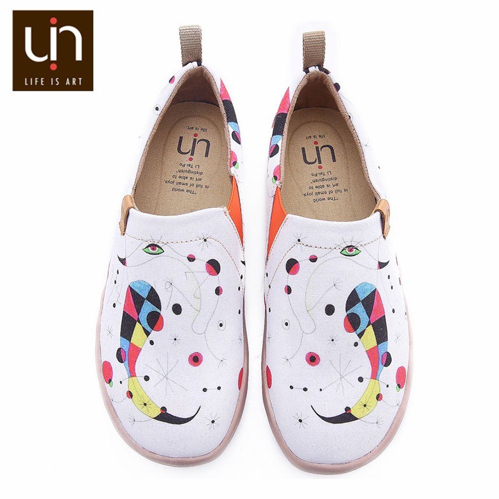 UIN Art Hand Painted Women Loafers Wide 