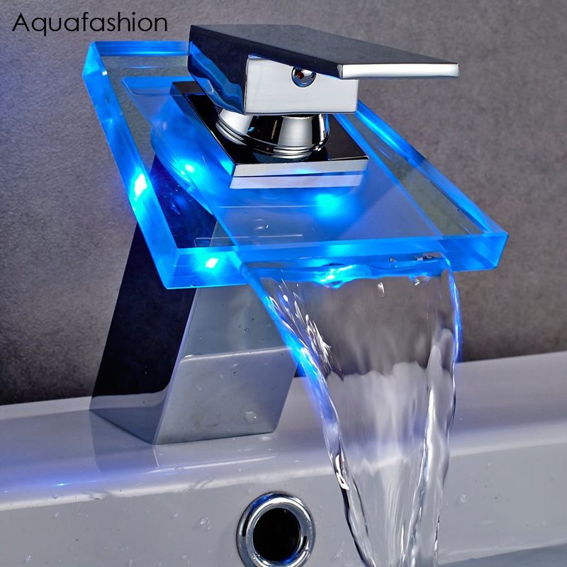 Satin Al Cam Selale Havzasi Musluk Led Renk Degistirme Banyo Batarya Mikser Dokunun Krom Tl400 29 Tr Dhgate Com