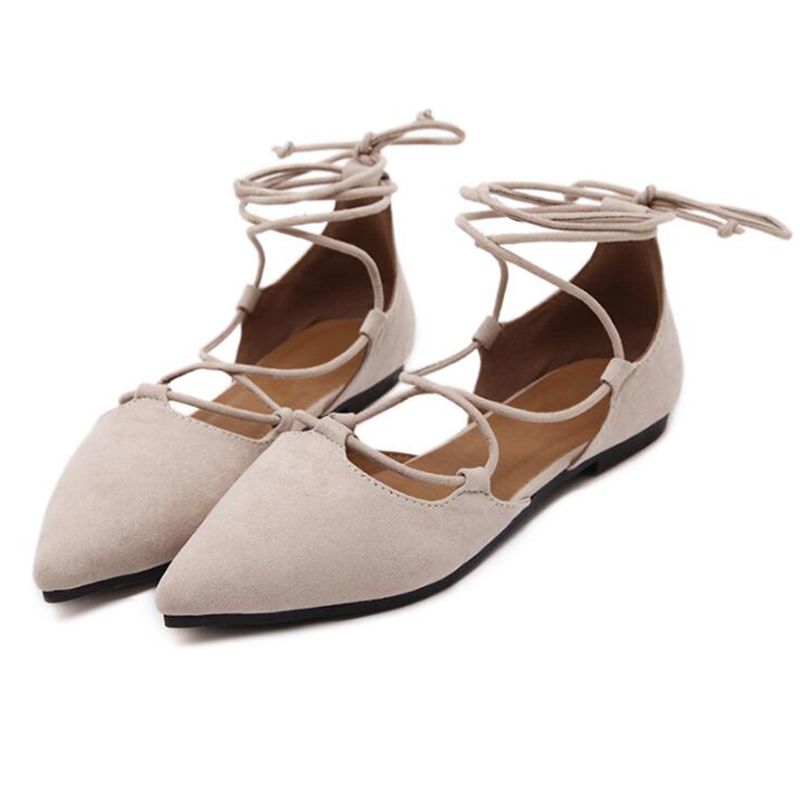 pointed toe flats with ankle strap