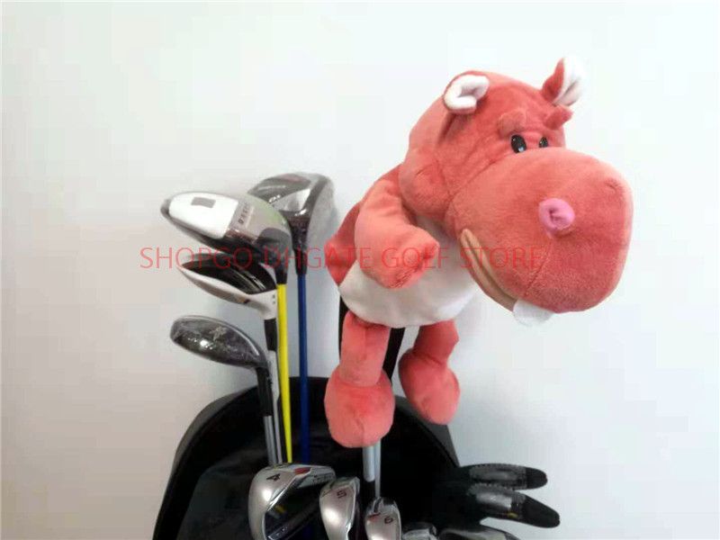 2021 Cartoon Animal Pink River Horse Hippo Golf Driver Headcover Golf