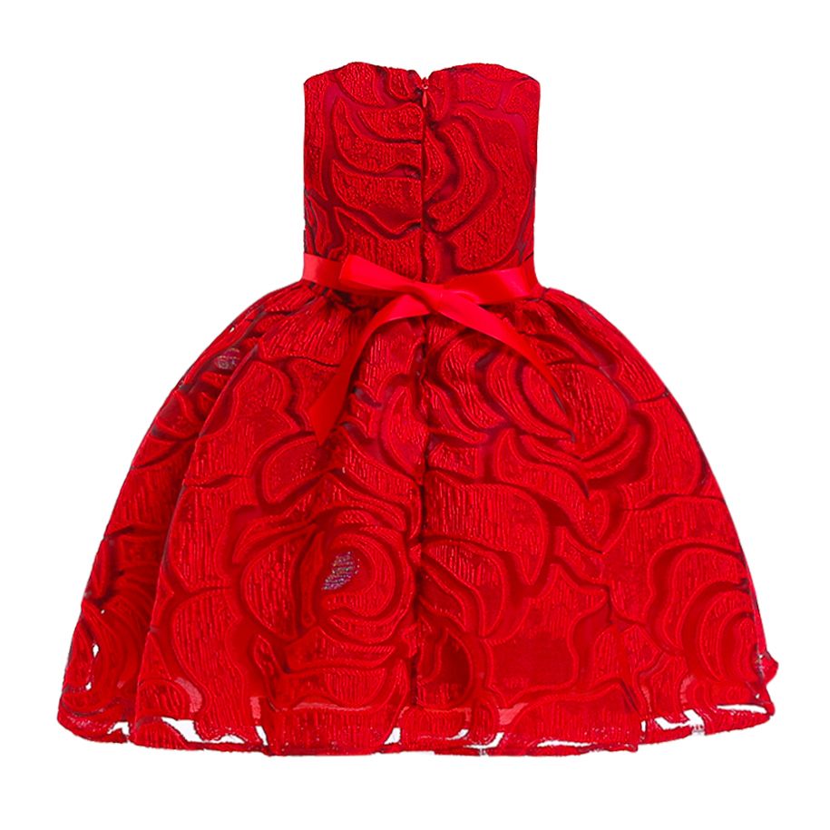 Vestidos rojos para niños para niñas Vestido de niña elegante de la princesa de la princesa Vestidos rojos para niños para niñas Vestido de niña elegante de la princesa de la princesa