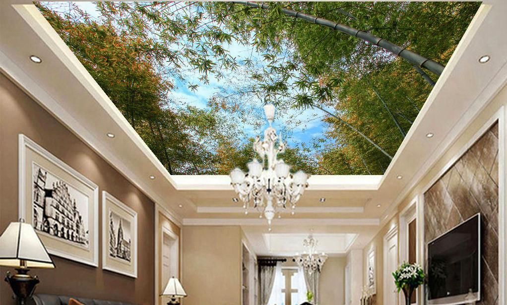 2019 Custom 3d Wallpaper Wall Painting Ceiling Decor Photo Bamboo Forest Scenery Living Room Bedroom Ceiling Mural Wallpaper Freewallpapers Full Hd