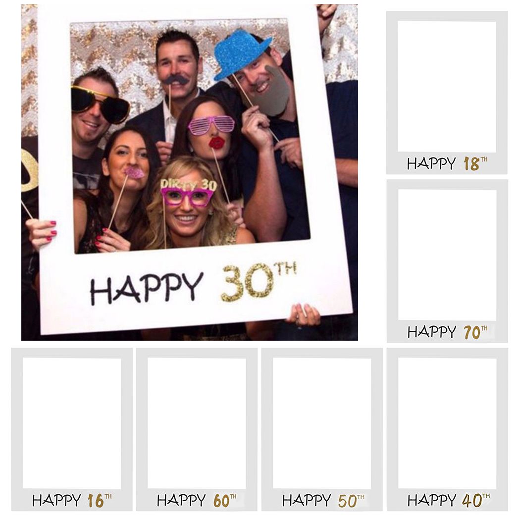 Acheter Pas Cher 16 18 Ans Photo Booth Cadre Joyeux Anniversaire Photobooth Accessoires 30eme 40eme 50eme 60eme 70eme Anniversaire Fete Decoration Anniversaire Du 6 33 Fr Dhgate
