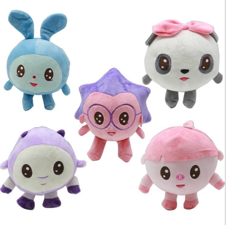5 PCS Set Cartoon Malyshariki Smeshariki Pandochka Stuffed Toy ?????????? 
