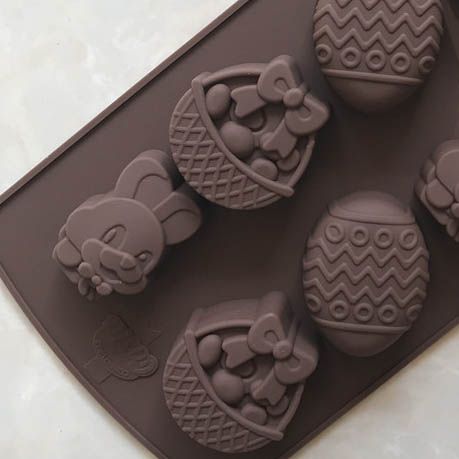 Easter Rabbit Egg Chocolate Mold Silicone Fondant Sugar Bow Craft Molds