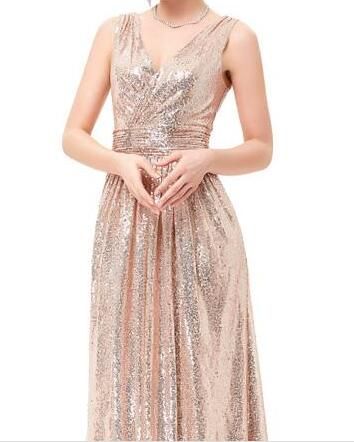 champagne gold sequin dress