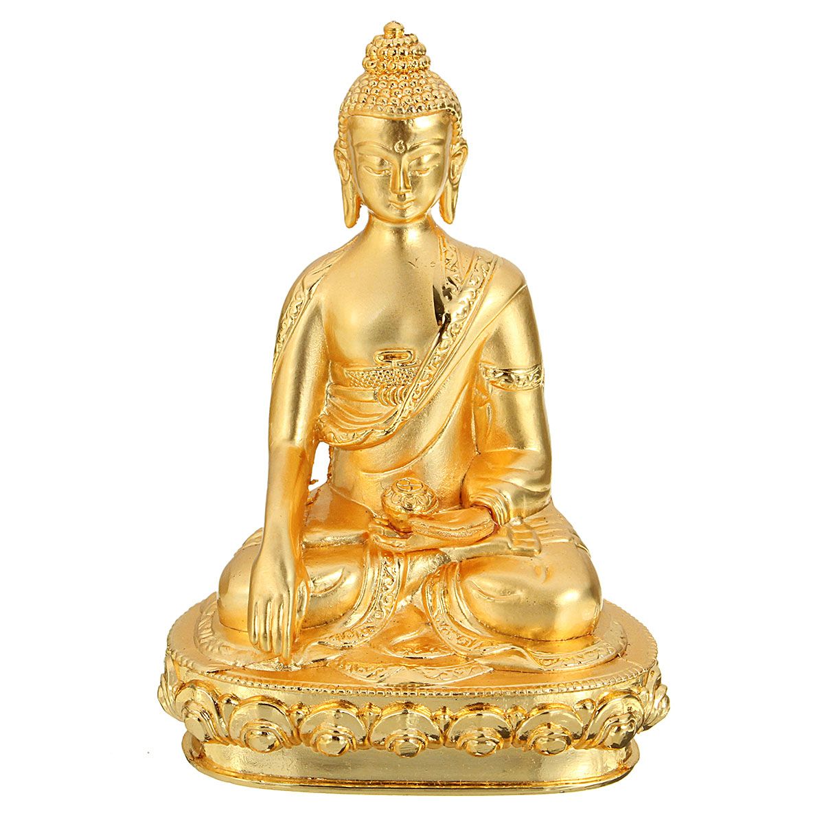 2019 Small Sakyamuni Buddha Statue Brass Golden 8cm High Handwork