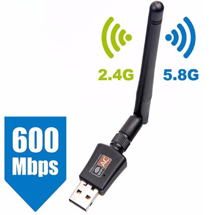 600 MBS 5 Ghz de doble banda de 2,4 GHz adaptador USB Wifi USB adaptador de antena RTL8811AU Wifi Dongle LAN para Windows Mac de sobremesa / portátil PC
