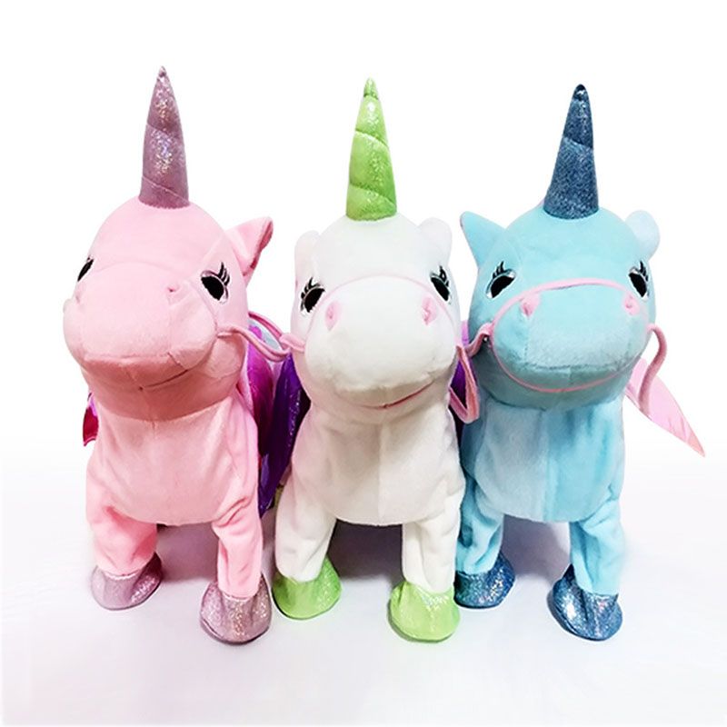 walking unicorn toy with leash