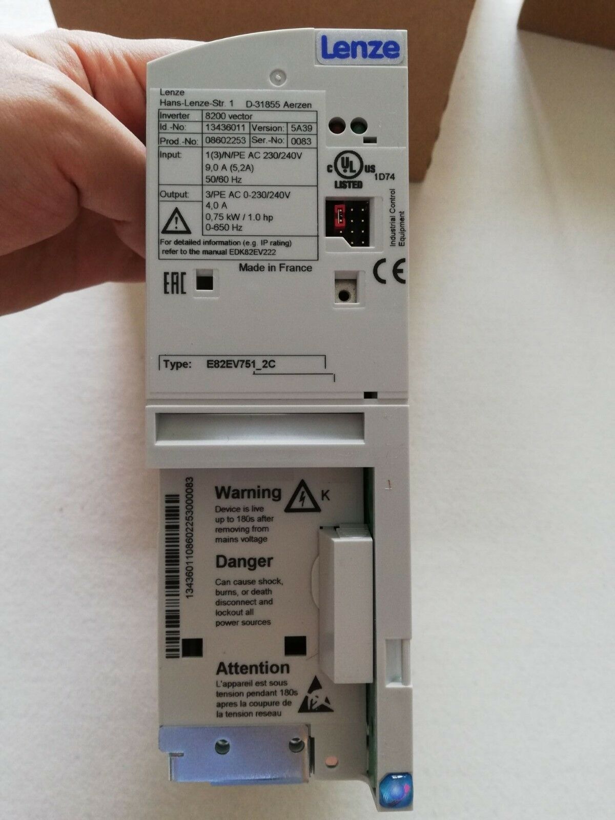 @Same Day Shipping@ Used EVF8212-E Lenze Inverter USA Stock 180-Day Warranty !