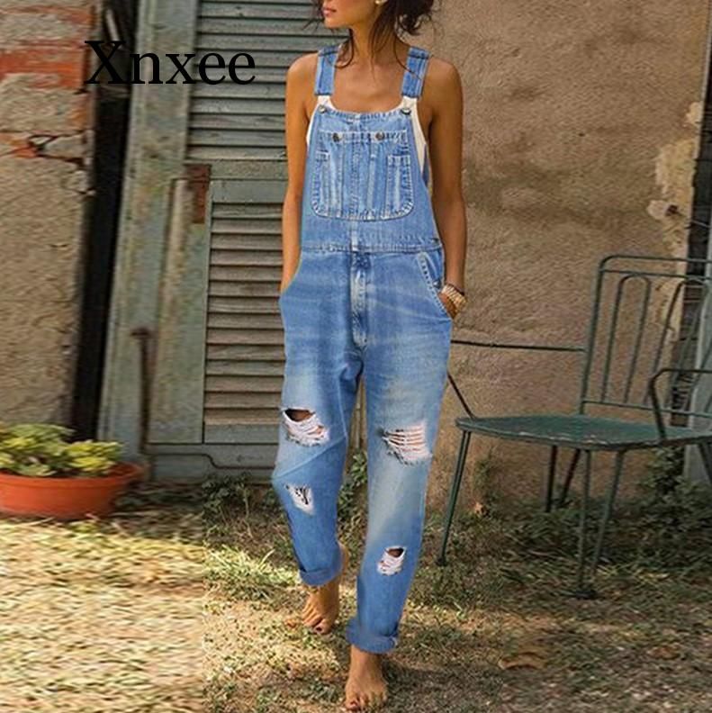 Compra Monos De Mujer Mamélicos Mujeres Denim General Largo Casual Romper  Jumpsuit Jeans Mujer Jean Plus Tamaño Pantalón Pantalones Hole Ripped  Barato | Entrega Rápida Y Calidad | Es.Dhgate