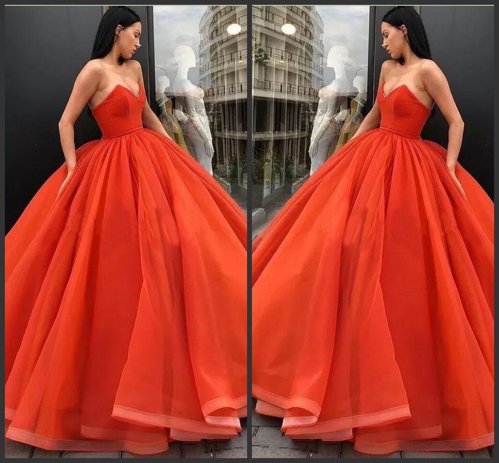 simple orange dress