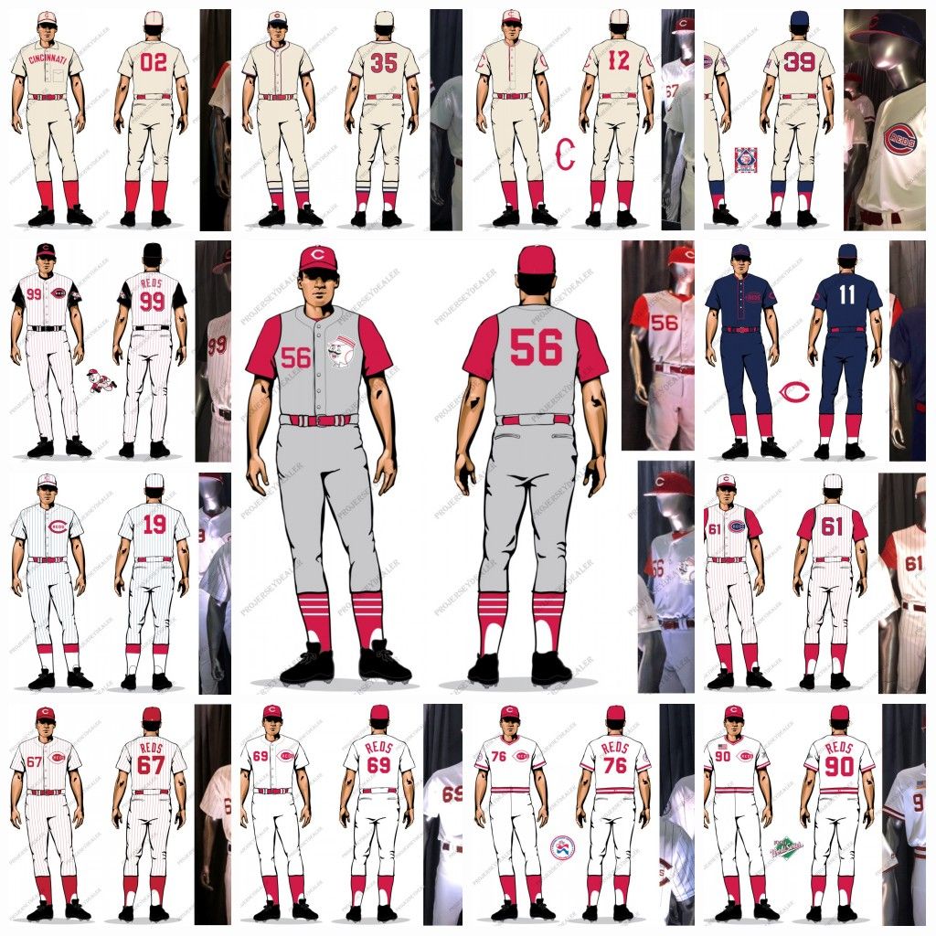 Reds Sleeveless 1956 Road Jersey Cincinnati Derek Dietrich Ken Griffey Jr.  Yasiel Puig Nick Senzel Trammell Barnhart Rose Luis Castillo Puig Votto  From Projerseydealer, $15.72