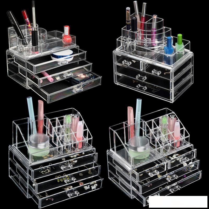 2020 5 Styles Transparent Plastic Home Drawer Desk Desktop Storage