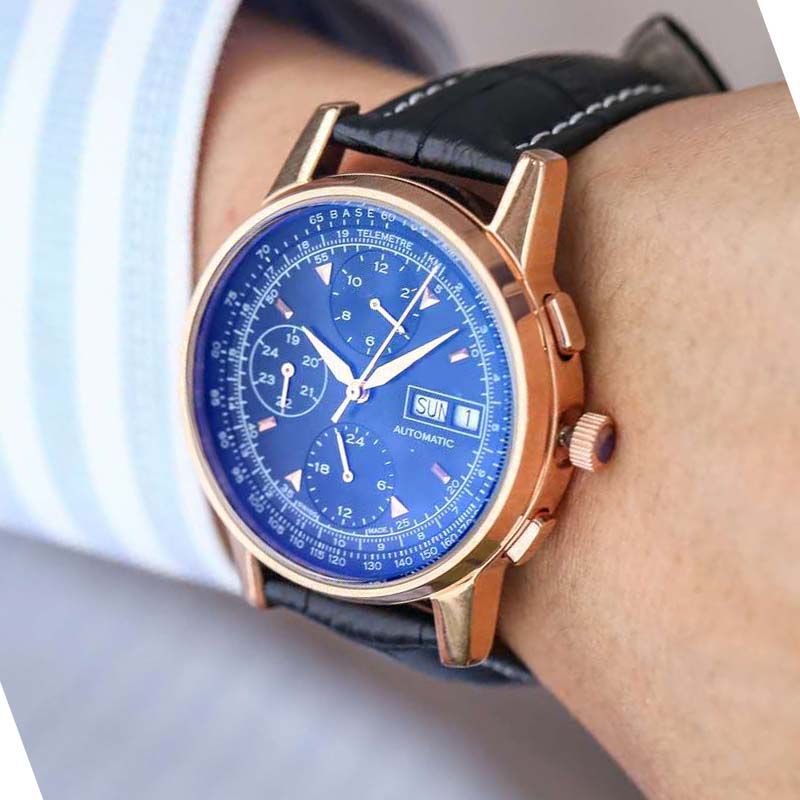 Luxury Designer Brand Automatic Mens Watches True Leather Strap Fashion