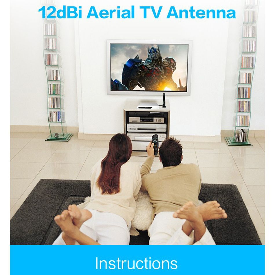 Gain Digital DVB-T Freeview Aerial Antenna Booster ATSC ISDB for TV HDTV