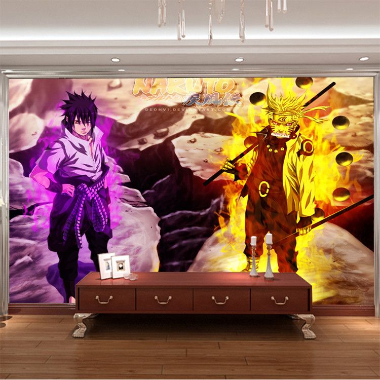 Custom 3D Japanese Anime Cool Mural Naruto Photo Wallpaper Naruto Sasuke  Wallpaper Child Boy Living Room