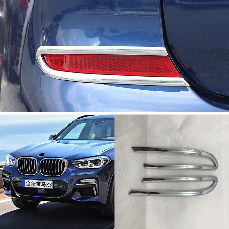 ABS Chrome Rear Fog Light Lamp Cover Trim 2pcs for BMW X3 G01 2018 Car