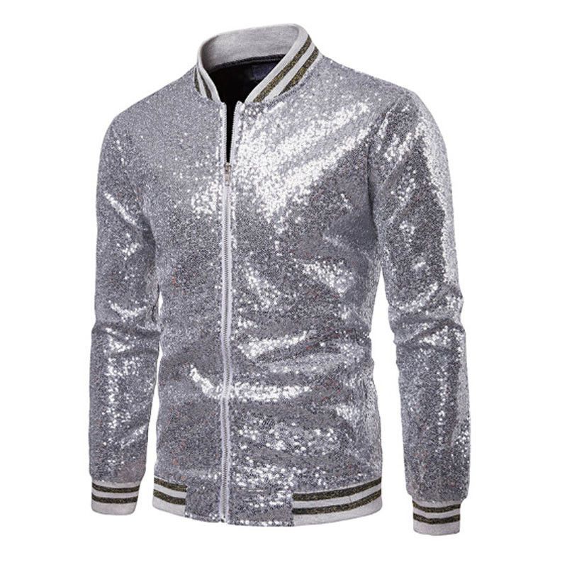 chaqueta brillante hombre