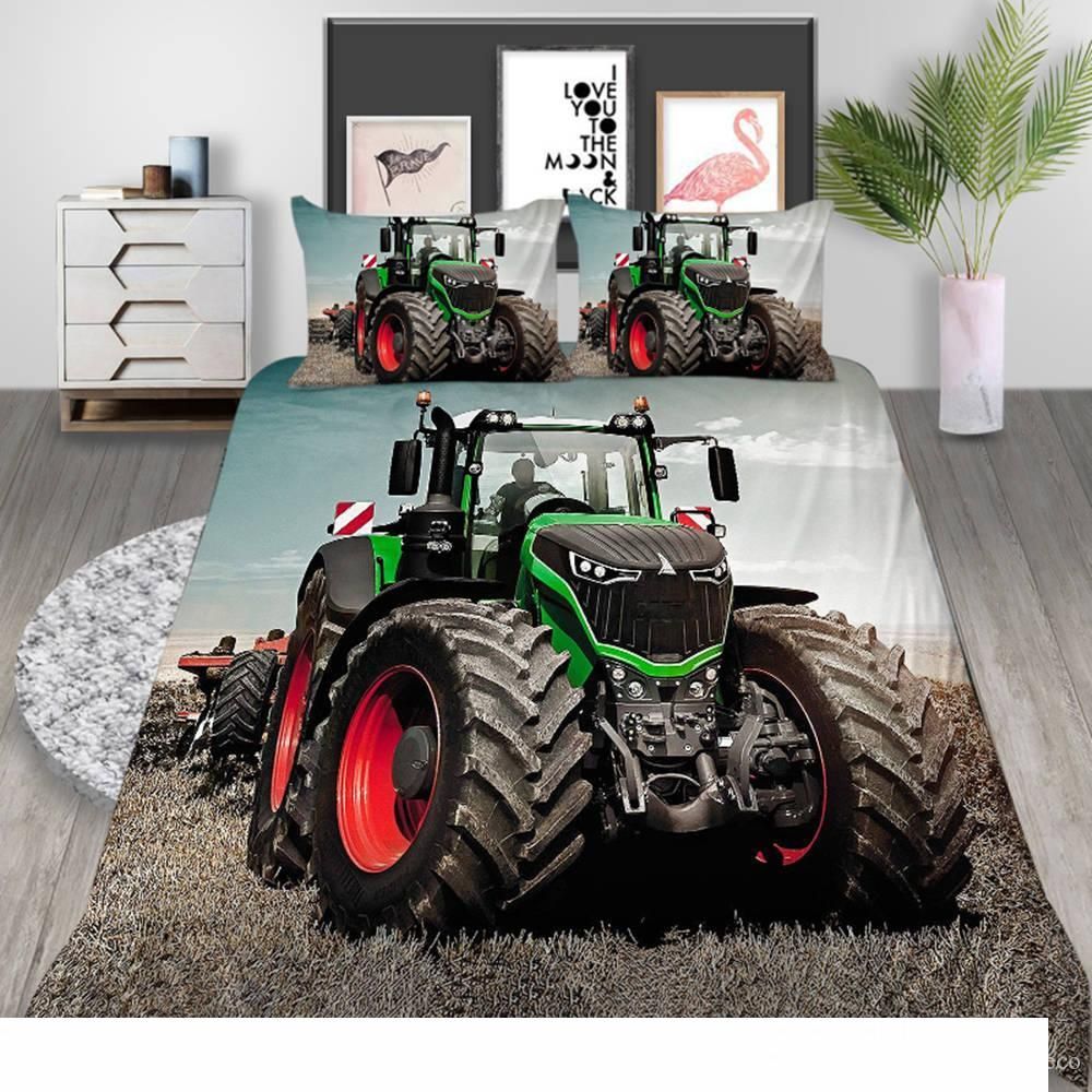 Tractor Bedding Set King Fashionable Lifelike 3d Duvet Cover Queen