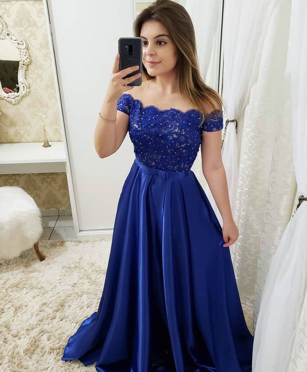 Vestido Azul De Gala Largo, Buy Now, 52% OFF,