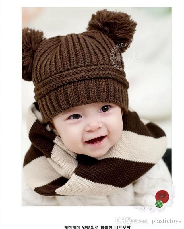 baby hats with ball on top