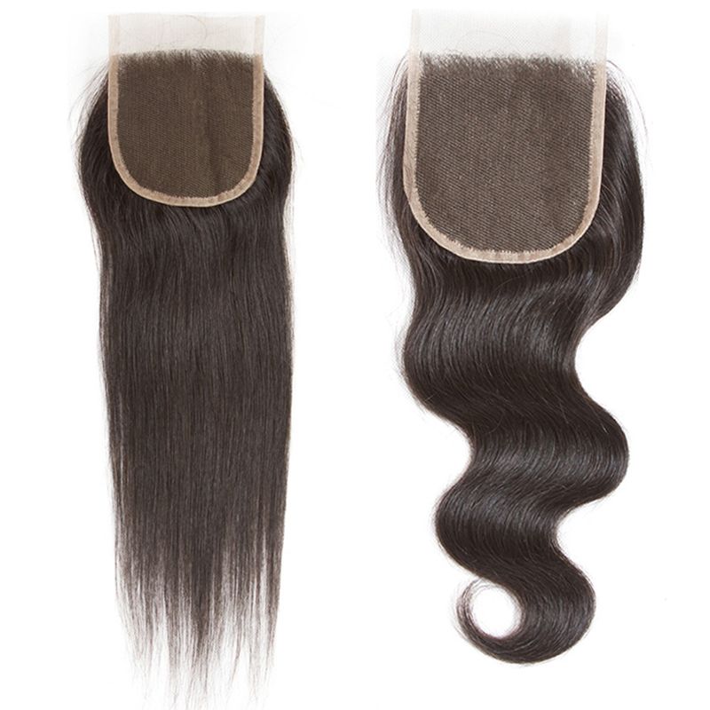 2020 5X5 4X4 Closure With Brazilian Virgin Hair Bundles Straight Body