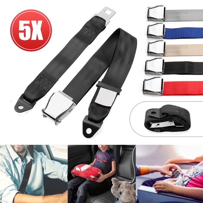 Adjustable 850mm1350mm Airplane Seat Safe Belt Extenders Aerospace