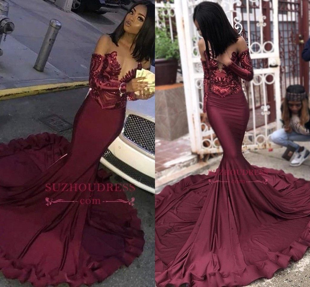 prom dresses 2019 maroon