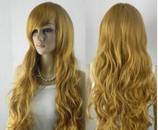 long golden blonde wig