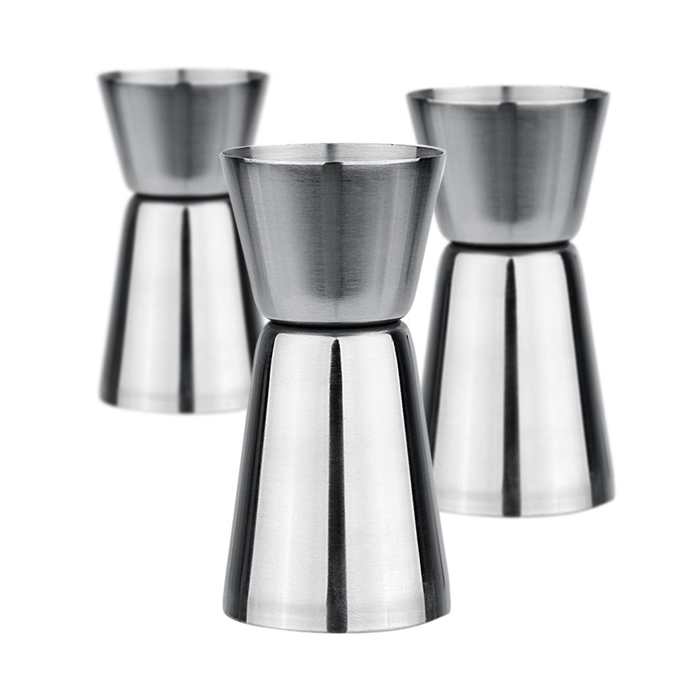 3 Size Jigger Single Double Shot Cocktail Wine Short Measure Cup Drink Party Bar