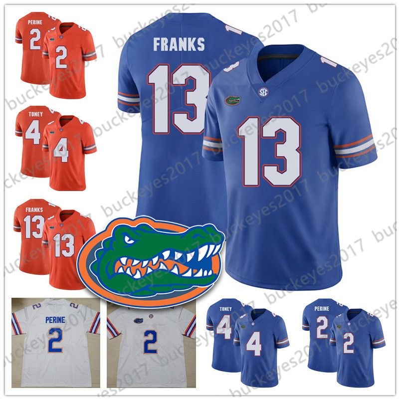 Best 2019 NCAA Florida Gators Blue Orange White Jerseys 13 Feleipe