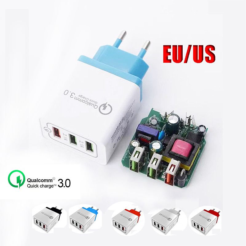 Universal EU US USB Charger Adapter 18W Quick Charge 3.0 Charger Travel Wall Charger For IPhone Samsung Huawei Xiaomi 3 Port Charging Pad Wireless Universal EU US USB Charger Adapter 18W Quick Charge 3.0 Charger Travel Wall Charger For IPhone Samsung Huawei Xiaomi 3 Port Charging Pad Wireless