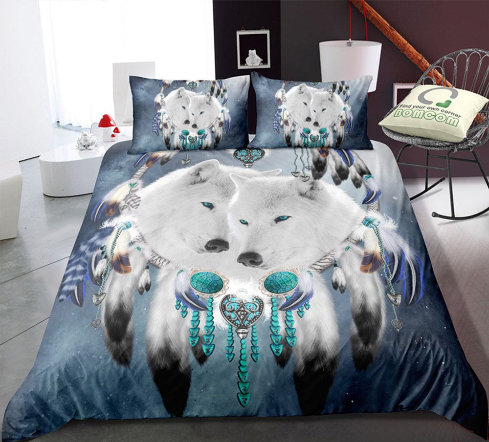 Wolf Tribal Style Bedding Set Queen Size Dreamcatcher Printed 3d Duvet Cover King Home Textile Double Single Bed Set With Pillowcase Kids Bedding Comforter Sets Queen From Beddingdream 15 08 Dhgate Com