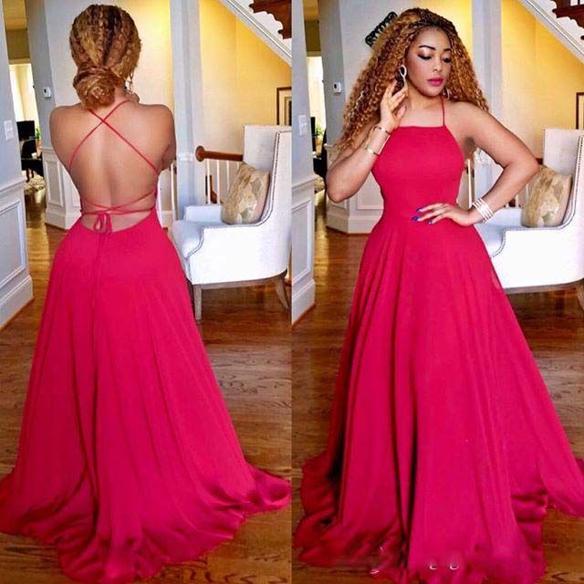 Vestido rojo sin espalda | Peisly