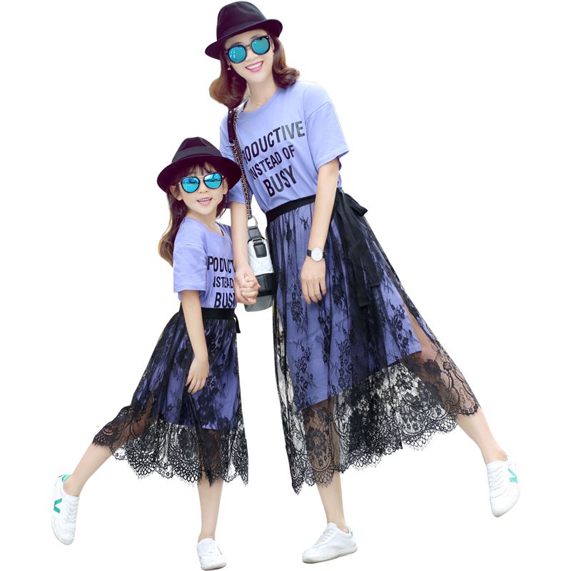 Summer Mother Daughter Dresses Casual 