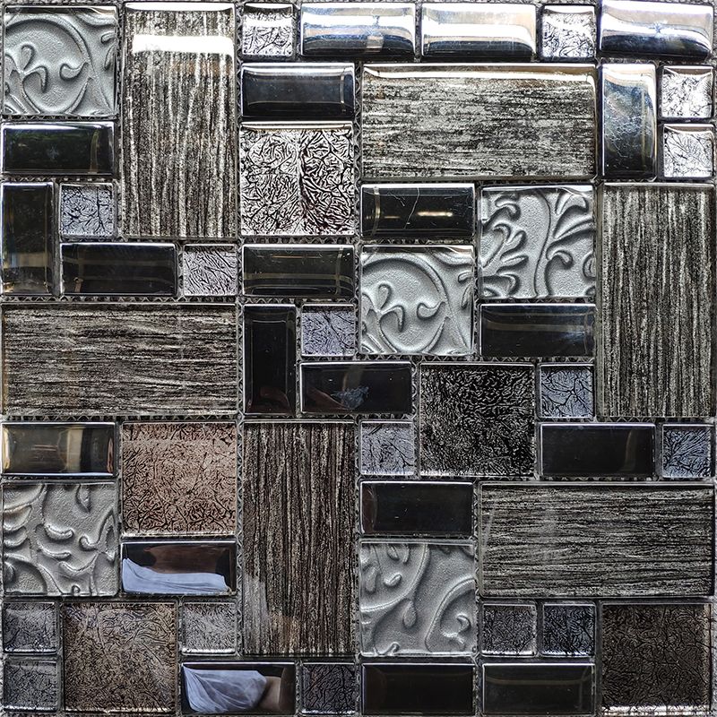 2021 Black Gray White Beige Glass Resin, Beige Glass Subway Tile