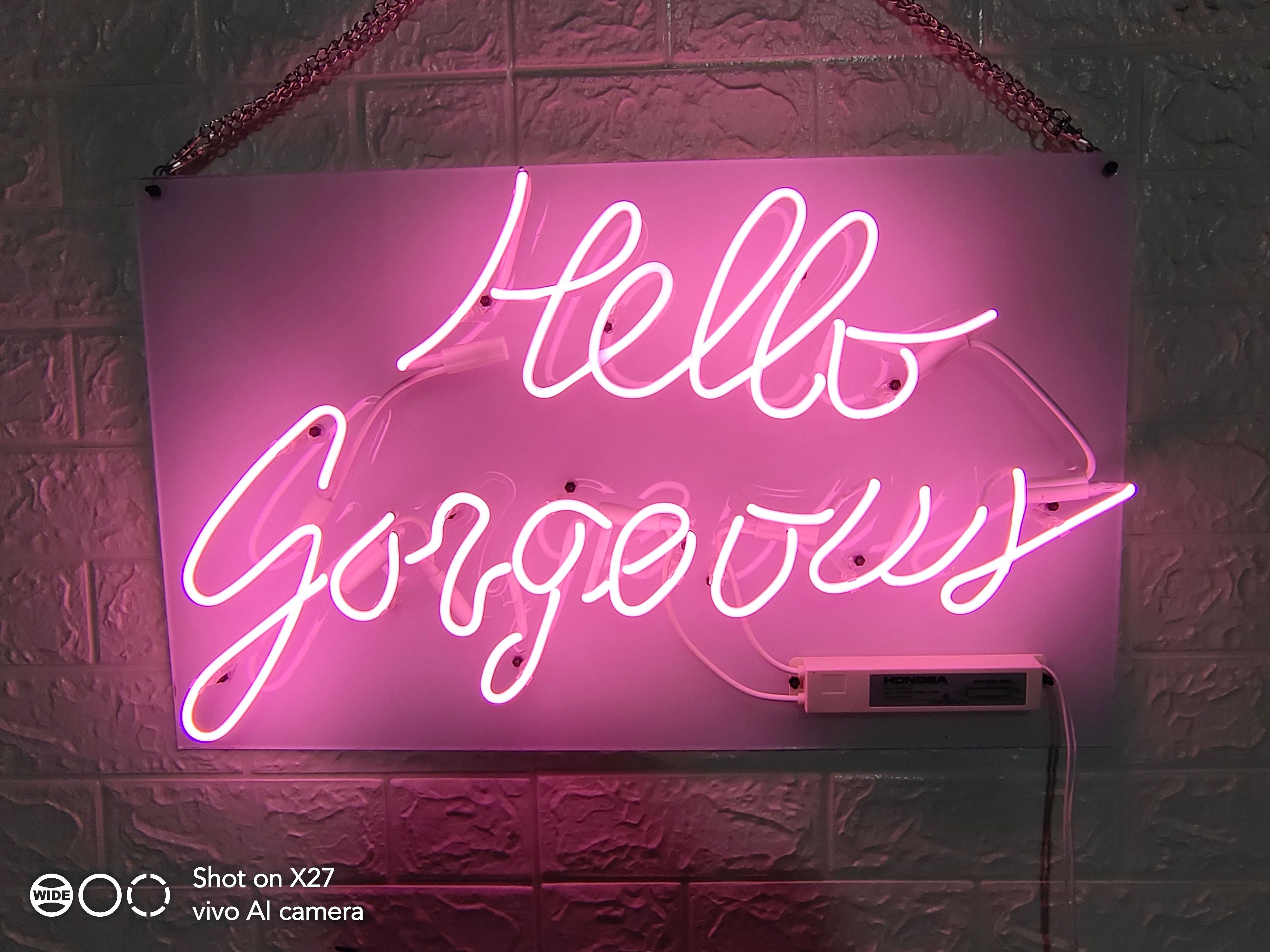 2021 star beauty neon sign hello