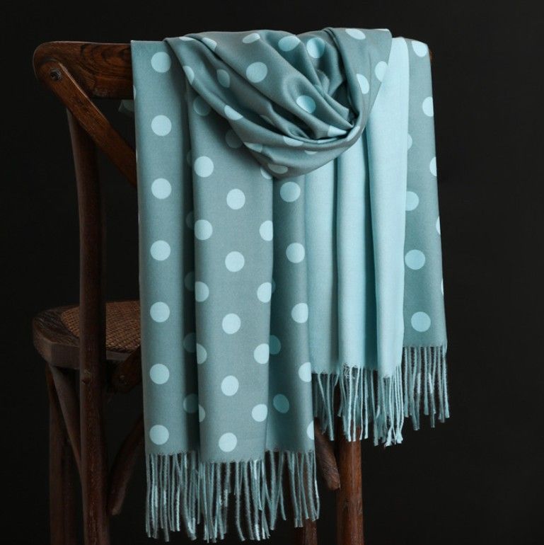 Autumn And Winter New Double Sided Two Color Cashmere Scarf Women