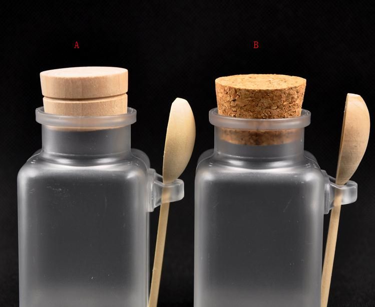 2020 100g Square Bath Salt ABS Bottle, 100ml Powder Plastic Bottle