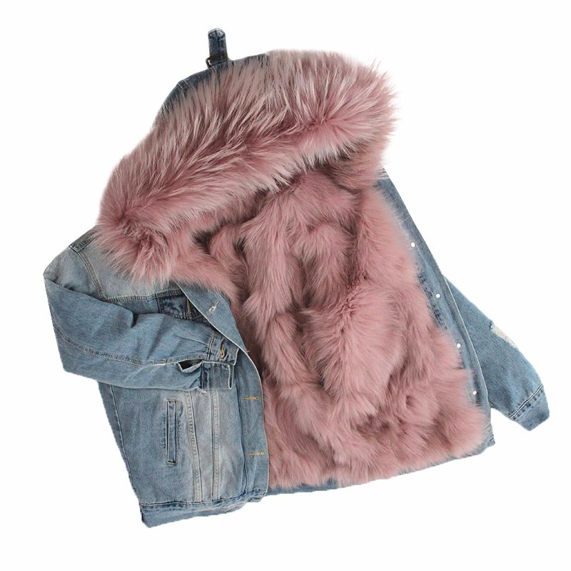 pink fox fur