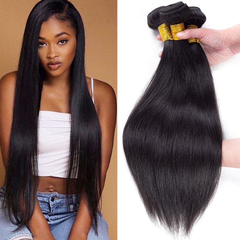 Brazilian Virgin Hair Straight Human Hair Bundles Unprocessed