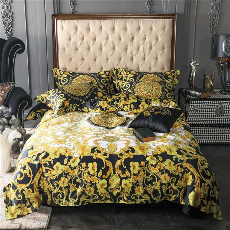 Luxury 100 Egypt Cotton Classic Bedding Set Silky Duvet Cover