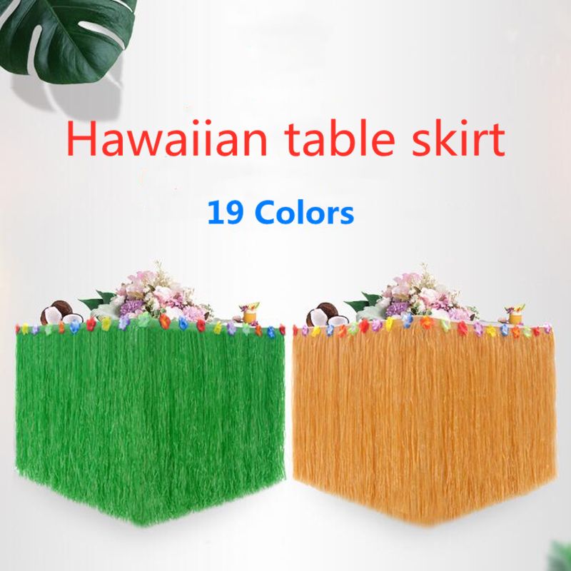 diy hawaiian table skirt
