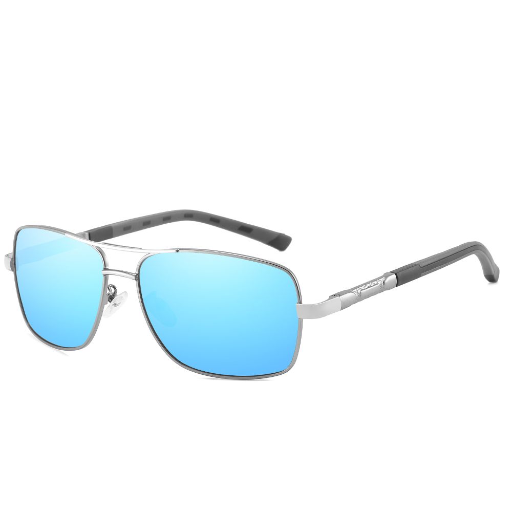 Gun silver gray frame blue film