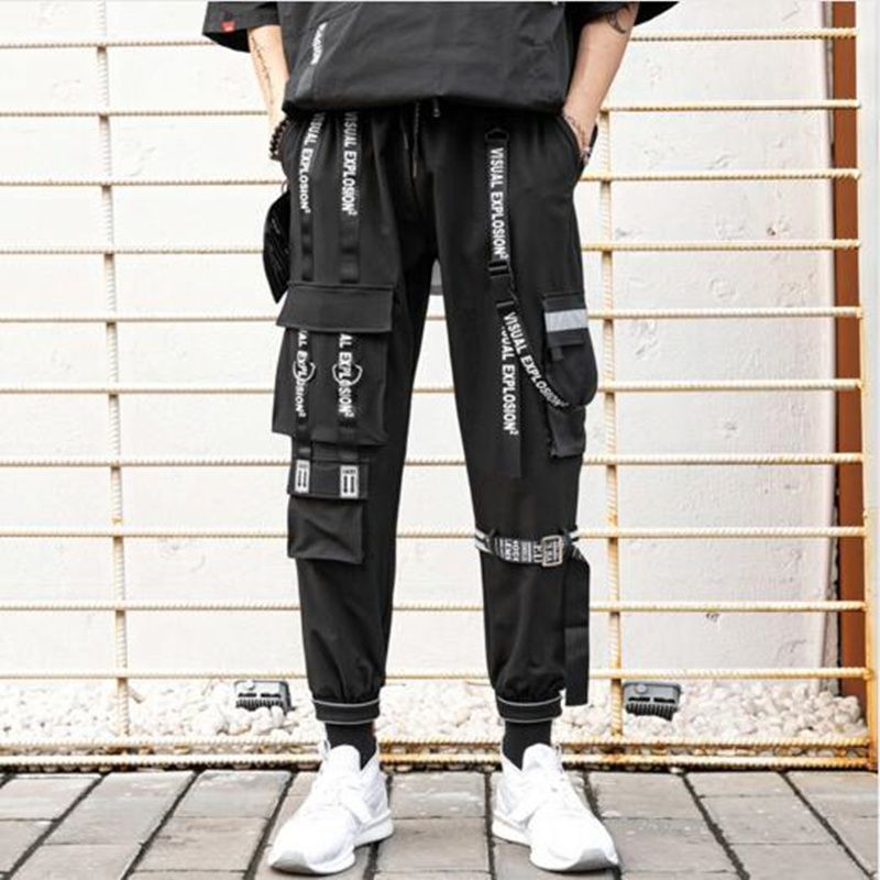 Compra Múltiples Bolsillos Cintas Patchwork Calle Punk Hip Hop Joggers  Pantalones De Carga Casual Para Hombre Vintage Jogger Pantalones Pantalones  De Moda Coreana Barato | Entrega Rápida Y Calidad | Es.Dhgate
