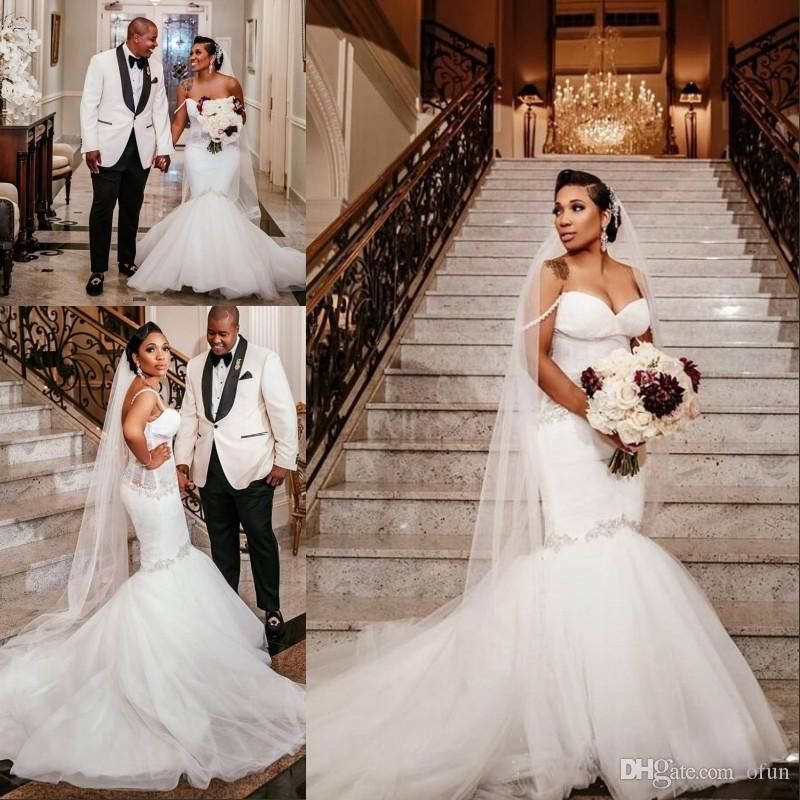 plus size spaghetti strap wedding dress